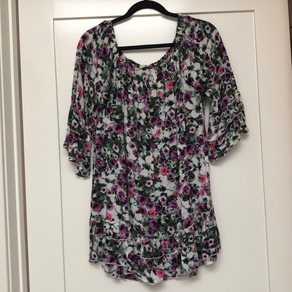 Seafolly Floral Off The Shoulder Floral Dress Sz S